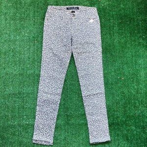 Celebrity Pink Gray Leopard Print Cropped Jeans